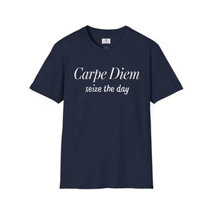 Carpe Diem T-Shirt, Inspirational Tee Seize the Day Positive Casual Wear - Picture 1 of 29