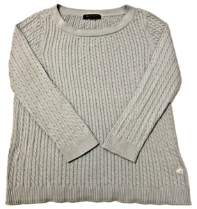 VINTAGE Brooks Brothers Cashmere Cable-Knit Sweater GOLDEN FLEECE Womens XL Blue - Picture 1 of 11