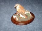 teviotdale sparrow on a tin can ornament on a plinth 14 cm long 11 cm high/wide