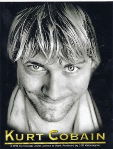KURT COBAIN - UPCLOSE PHOTO Music Sticker 9cm x 11.5cm NIRVANA - Picture 1 of 1