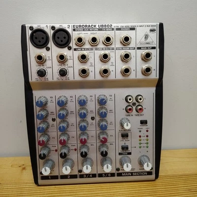 Behringer Eurorack UB802 Ultra-Low Noise 8 Input 2 BUS Mixer No Power Adapter - Image 1 of 4