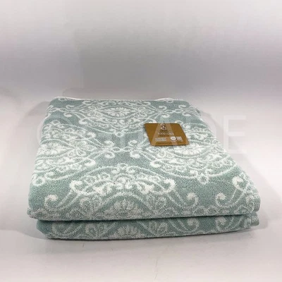 Deborah Connolly Designs 2 piezas toallas de baño azul y blanco nuevas Foto 1 de 4