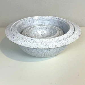 Vintage Delta Group Konfetti Melamin gesprenkelt 4 Schüssel Set Italien - Bild 1 von 8