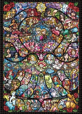 Disney Pixar Heroine Stained Glass Puzzle Tenyo D2000-636 2000 p - Image 1 of 4