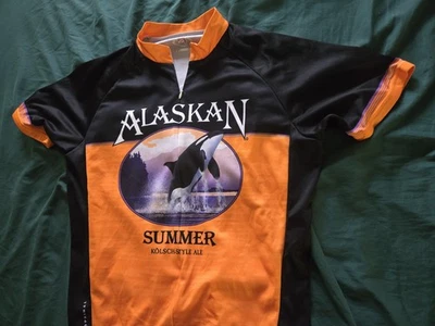 Camiseta deportiva de ciclismo de verano Primal Alaskan para hombre grande orca naranja negra cremallera de cuarto Foto 1 de 4