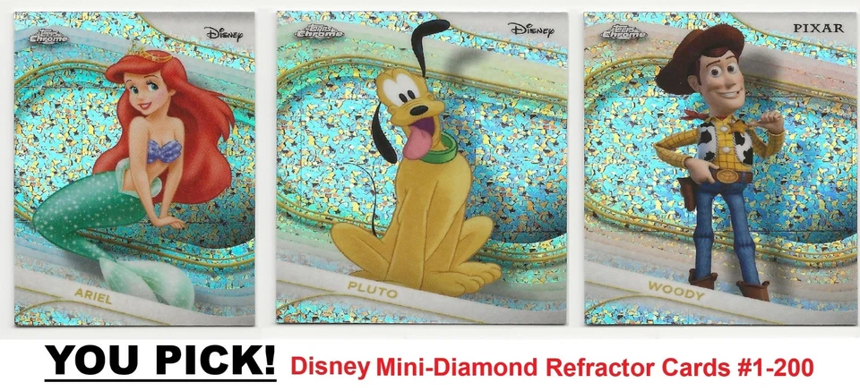 2025 Topps Chrome DISNEY Mini-Diamond Refractor ~ YOU/U PICK Complete Your Set - Image 1 of 1