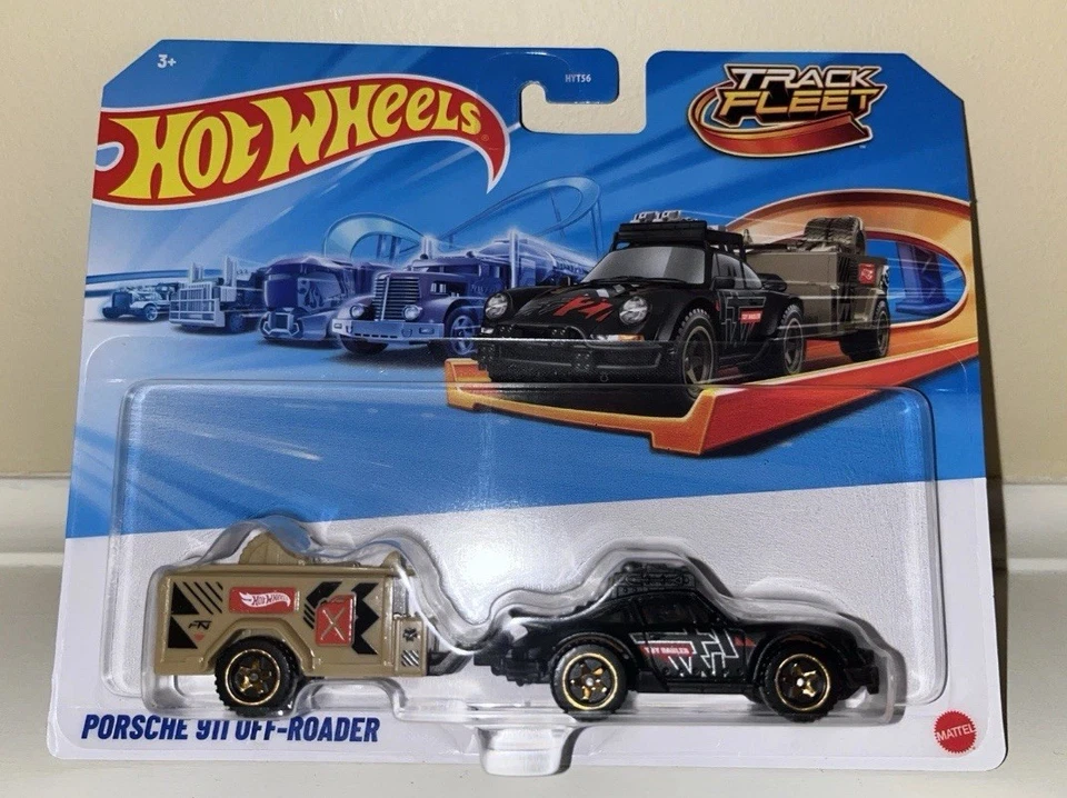 Porsche 911 todoterreno y remolque Hot Wheels Track Fleet 2025 negro raro Foto 1 de 1