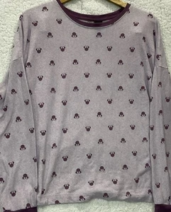 Disney Pyjama Oberteil helllila.  Damen Größe M. Mit kleinen Minnie Köpfen - Bild 1 von 8