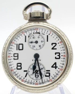 Elgin B.W. Raymond Railroad Grade 16s 21 Jewel Open Face Pocket Watch PW-140 - Image 1 of 4