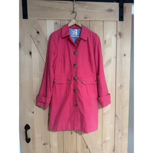 Tulle Anthropologie | Pink 100% Cotton Trench Pea Coat | Size Medium - Picture 1 of 20