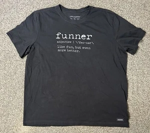Camiseta Life Is Good Para Hombre XL Gris Gráfico "Funner" Papá Deletrear - Imagen 1 de 6