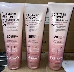 3 pack Giovanni Hair Care Products 2chic-Conditioner - Shea Butter-Almond-8.5 Fl - Picture 1 of 3