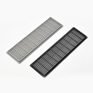 Bathroom Doors Ventilation Grille Cover Air Vent Plastic Silver / Black - Picture 1 of 31