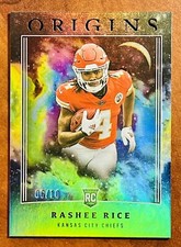 2023 Panini Origins Football Rashee Rice Rookie RC #120 Holo Green /10 Chiefs