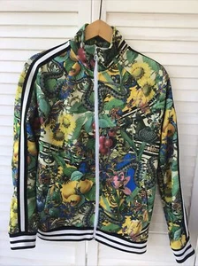 TOPMAN Herren Bomberjacke XS Blumen Obst Taube Schlangenmuster Reißverschluss Busy Taschen - Bild 1 von 10