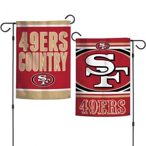 SAN FRANCISCO 49ERS 2 SIDED GARDEN FLAG 12"X18" YARD BANNER NFL LICENSED
