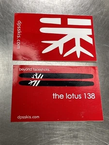 Lot Of 2 DPS Red Ski Skis Skiing Logo Snowboard Snow Outdoor Sticker Decal - Picture 1 of 1