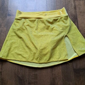 Six-o yellow figure skating skirt adult small child 14-16 - Picture 1 of 10