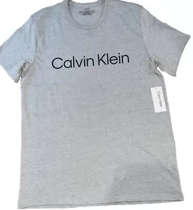 Calvin Klein Men’s Sleepwear Short Sleeve Crew Neck Gray Size Large T Shirt New - Picture 1 of 8