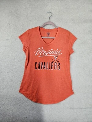 Virginia Cavaliers Women Top Medium Orange Rayon Short Sleeve Regular Fit Tshirt - Image 1 of 4