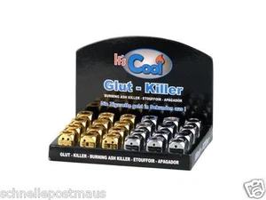 Tilt Killer Ember Killer for Ashtray Metal Silver Gold Cube - Picture 1 of 2