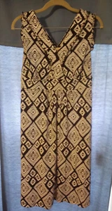 Faded Glory Women's Black & White Dress Size XL 16/18 Length Stretch Jersey - Picture 1 of 12
