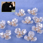 10pc Flower Rhinestone Button Pearl Wedding Embellishment Sewing Craft Li