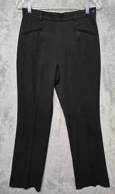 Pantalones Fabrizio Gianni Mujer Talla 4 Negro Corte Bota Alto Informal Carrera 29x28.5 Foto 1 de 4