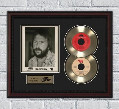 Eric Clapton Framed Gold or Platinum 45 Record w/ Reproduction Signatures - Image 1 of 4