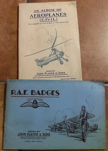 Lot of 2: VINTAGE John Player ALBUMS -- R. A. F. Badges + UK Civil Aeroplanes - Picture 1 of 6