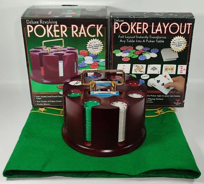 Cardinal Deluxe Revolving Carousel Poker Rack & Deluxe Poker Layout 2004 Vintage - Image 1 of 4