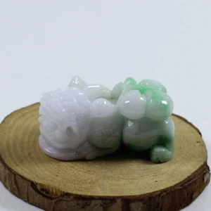 Certified Grade A Natural Green Burma Jadeite Jade Pendant Pixiu 貔貅 j4340 - Picture 1 of 12