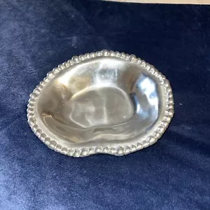 1 Beatriz Ball Organic Pearl Nova Bowl Pewter Dish Beaded edge artist silver - Picture 1 of 4