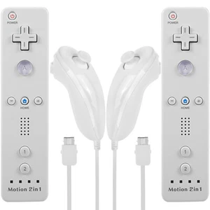 Wii Motion Plus Wireless Remote Controller Nunchuck for Nintendo Wii&Wii U Games - Picture 1 of 12