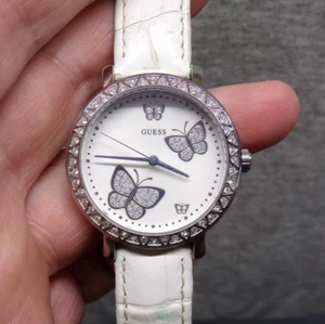 Women's GUESS Gemmed Butterfly Watch w/ New Battery - Works Great! - Picture 1 of 5