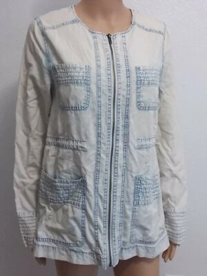 Denim Jacket women's Nordstrom Jack Lightweight  front zip sz Small regular  - Image 1 of 4