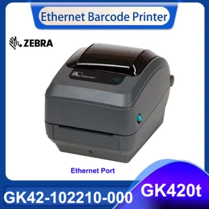 Zebra GK420t Thermal Barcode Label Printer with Ethernet Port GK42-102210-000 - Afbeelding 1 van 8