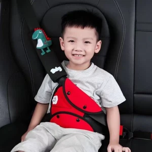 Car child safety belt anchor 汽车儿童安全带固定器防勒脖护肩套装车用宝宝护肚神器 - Picture 1 of 6