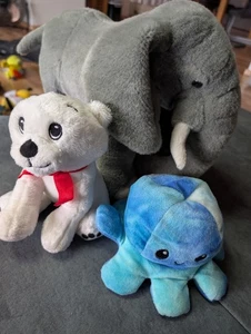 3 süße Stofftiere Elefant Krake Eisbär - Bild 1 von 7