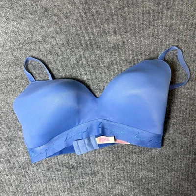 Victoria's Secret PINK Wear Everywhere Bra 36DD Love Lightly Lined Blue - Image 1 of 4