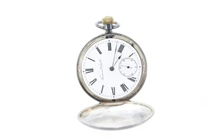 Tavannes Antique Silver Case Pocket Watch Sterling Silver (Needs Service) - Picture 1 of 6