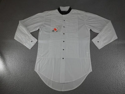 Camisa de Colección Wrangler Para Hombres Pequeña Blanca Vaquero Occidental Rodeo Esmoquin Plisado Foto 1 de 4