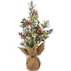 Eucalyptus & Berries 15" Faux Tree With Burlap Base - Picture 1 of 4