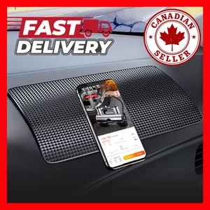 Tapis de tableau de bord de voiture antidérapant PVC adhésif téléphone lunettes de soleil support étanche - Photo 1 sur 9