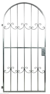Gartentor Metalltor Tor feuerverzinkt Luna Rundbogentor Eingangstor 199 x 96 cm - Bild 1 von 3