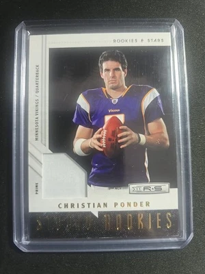 2011 Panini Rookies & Stars Studio Rookies Relic /50 Christian Ponder Rookie - Image 1 of 2