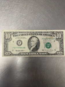 Series 1995 $10 Ten Dollar Bill Federal Reserve Note Vintage 30 Years Old Rare - Picture 1 of 9