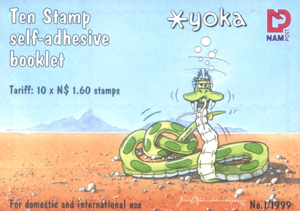 Namibia. Cómics: La serpiente Yoka 1999. Folleto. Foto 1 de 1