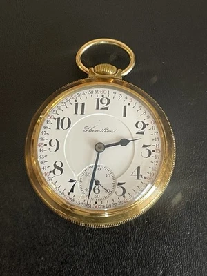 Antique 1912 Hamilton 940 21 Jewel Size 18S Railroad Pocket Watch works Perfect - Image 1 of 4