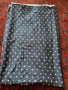 3.5m Of Navy Polka For Cotton Sateen. 1.4m Wide - Picture 1 of 1